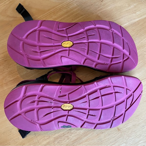 Chaco Purple and Black Strappy Sandals - Picture 5 of 7